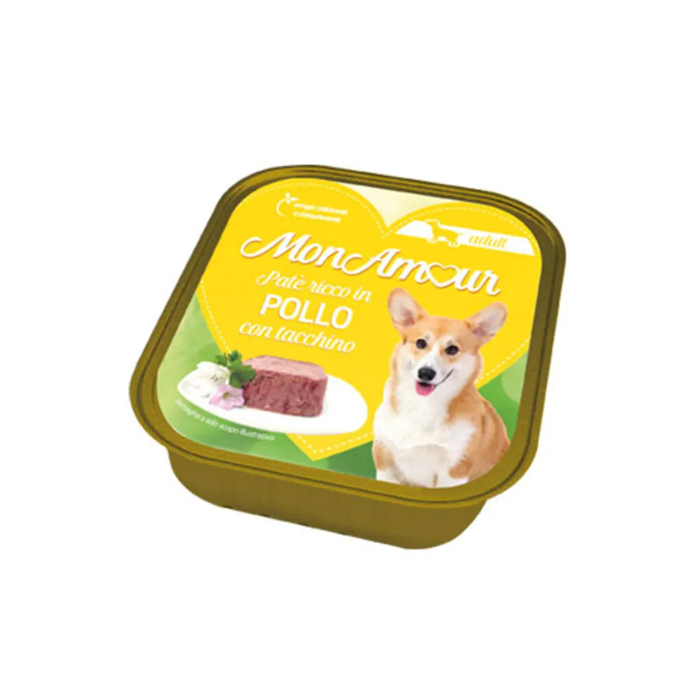 CIBO CANE MONAMOUR 300 G POLLO E TACCHINO (18