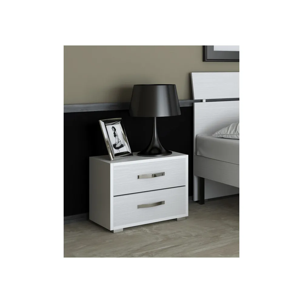 LINEA MODERN COMODINO 2C BIAN FRAS 43X52X36 LINEA MODERN COMODINO 2C BIAN FRAS 43X52X36