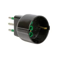 FME 82.121 ADATTATORE 10A 2P+T SCHUKO NERO