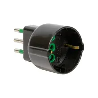 FME 82.131 ADATTATORE 16A 2P+T-SCHUKO NERO