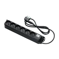 FME 47.431 MULTIPRESA 6P BIP/SC+INT NERO