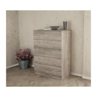 KIT CASSETTIERA 5C 80X45X111 CM  ROVERE PL.