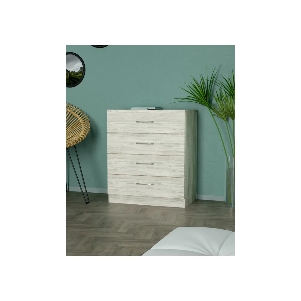 KIT CASSETTONE 4C 70X40XH72 CM BIANCO GES.