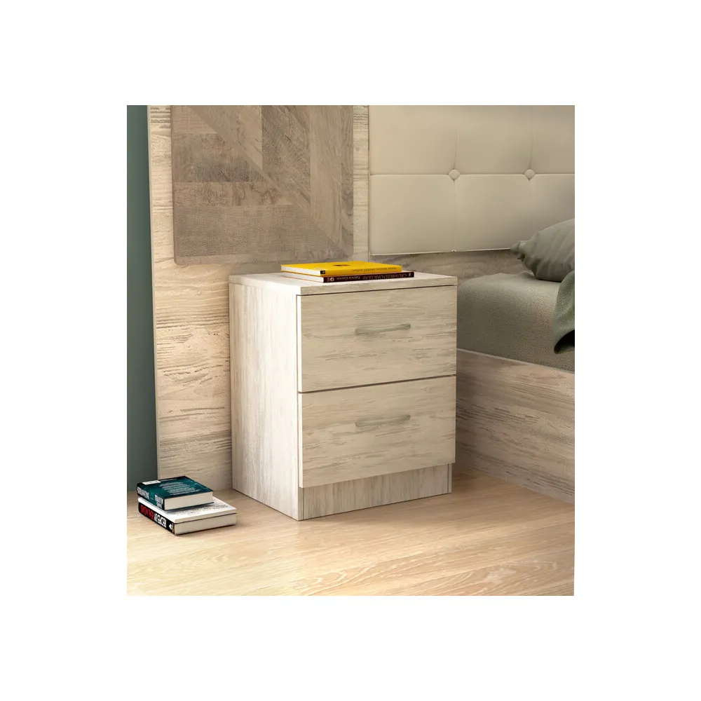 KIT COMODINO 2C. 45X34XH47 CM BIANCO GES.