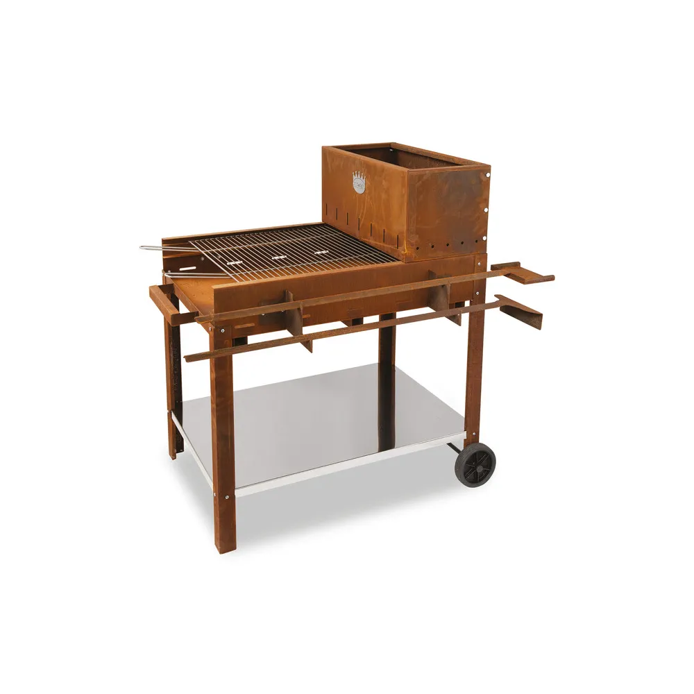 BARBECUE A LEGNA FLIPPER 45X50 CM CORTEN BARBECUE A LEGNA FLIPPER 45X50 CM CORTEN