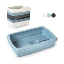 LETTIERA C/PALETTA MAX BIANCO/AZZURRO/ANTRACITE (12