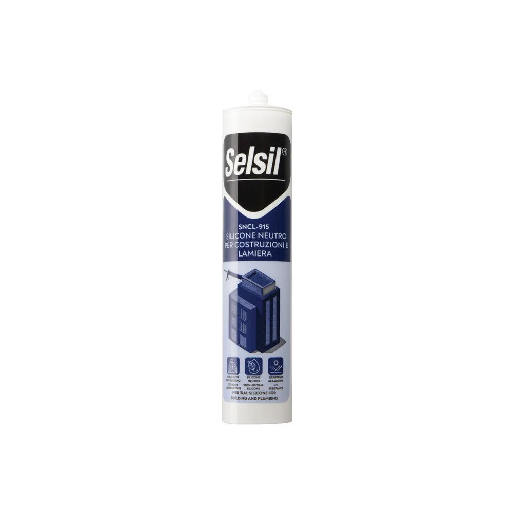 SELSIL SILICONE NEUTRO TRASPARENTE 310 ML (25 SELSIL SILICONE NEUTRO TRASPARENTE 310 ML (25