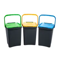 PATTUMIERA  50 L ECOPLUS C/MANIGLIA KIT 3 PEZZI