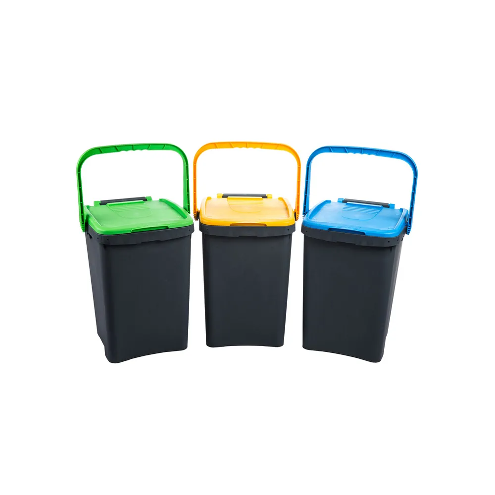 PATTUMIERA  50 L ECOPLUS C/MANIGLIA KIT 3 PEZZI