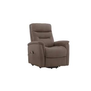 POLTRONA RECLINER SOFT DUE MOTORI TESSUTO MARRONE