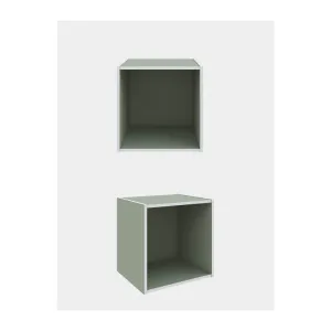 CUBO 35X35X29 CM VERDE