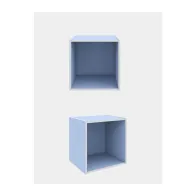 CUBO 35X35X29 CM AZZURRO