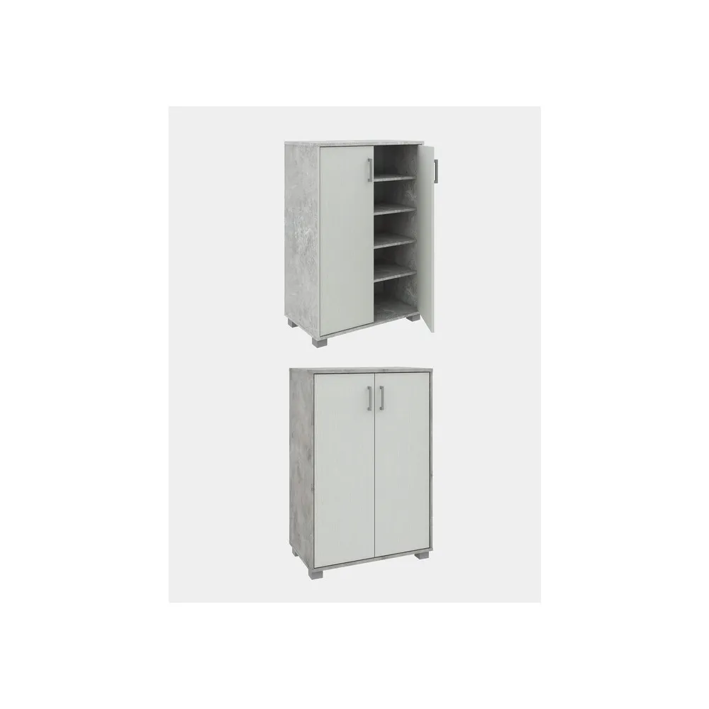 MOBILE BASSO 2A MULTIUSO 90X60X35 CM CEMENTO/BIANCO MOBILE BASSO 2A MULTIUSO 90X60X35 CM CEMENTO/BIANCO