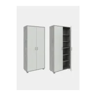 MOBILE ALTO 2A MULTIUSO 170X78X35 CM CEMENTO/BIANCO