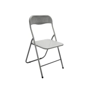 SEDIA PIEGHEVOLE METALLO POLO BIANCO (6