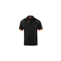 SPARCO POLO TOLEDO BLACK ORANGE TG  S