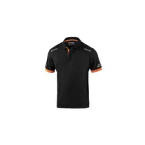 SPARCO POLO TOLEDO BLACK ORANGE TG XXL