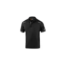 SPARCO POLO TOLEDO BLACK GREY TG XL