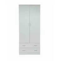 ARMADIO SPACE 2+2C BIANCO FRASSINO CM 80X52X190