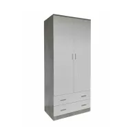 ARMADIO SPACE 2+2C CEMENTO/BIANCO F.CM 80X52X190