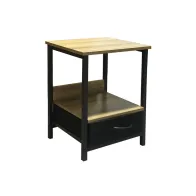 INDUSTRIAL COMODINO 1C METAL/QUERCIA 40X35X55 CM