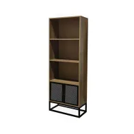 INDUSTRIAL LIBRERIA METAL/QUERCIA 60X30X180 CM