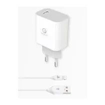 CARICATORE RAPIDO 18W C/CAVO TYPE-C 1M