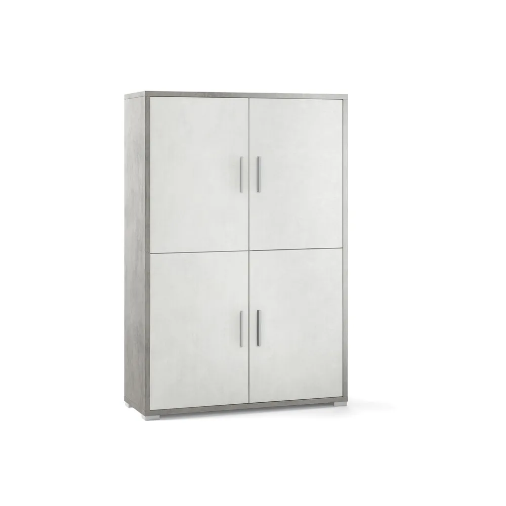 UFFICIO DOUBLE MOBILE 4A 161X108 CM CEMEN/OSSIDO