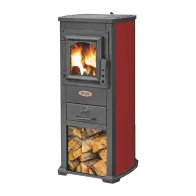STUFA LEGNA  5.0 KW BERNA LUX ROSSO