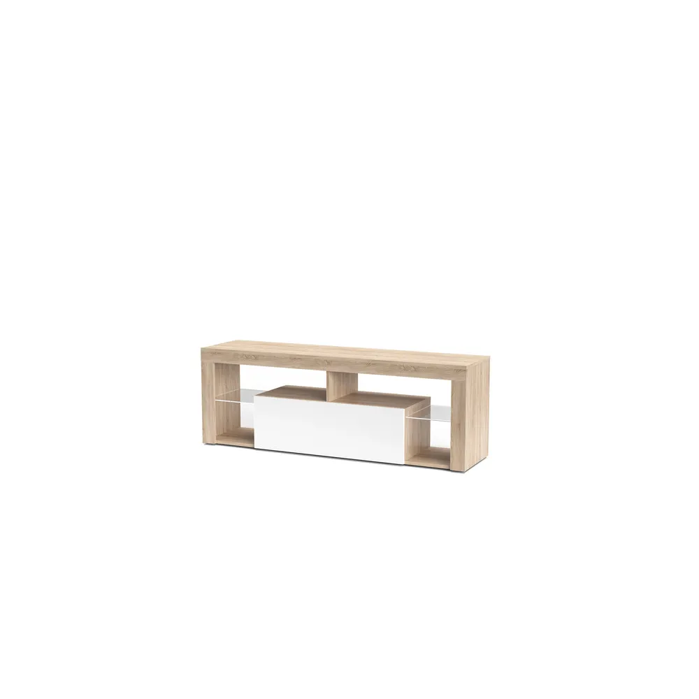 PORTATV HUGO CM 140X35X50 ROVERE SONOMA/BIANCO L.