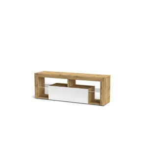 PORTATV HUGO CM 140X35X50 ROVERE WOTAN/BIANCO L.