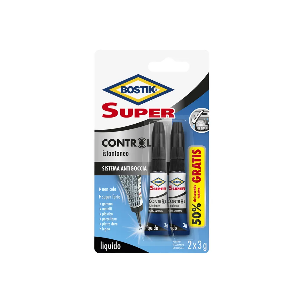 BOSTIK SUPER CONTROL ISTANTANEO 2X3 G BLISTER (24