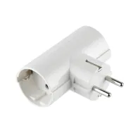 ADATTATORE SPINA SCHUKO A  2 PRESA SCHUKO LATERALI
