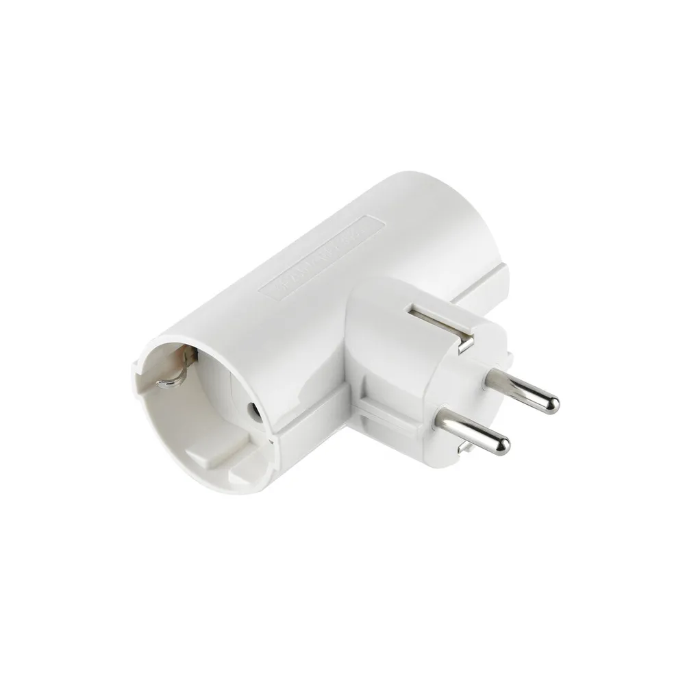 ADATTATORE SPINA SCHUKO A  2 PRESA SCHUKO LATERALI