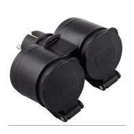 ADATTATORE SPINA SCHUKO A 2 PRESA SCHU FRONT. IP44