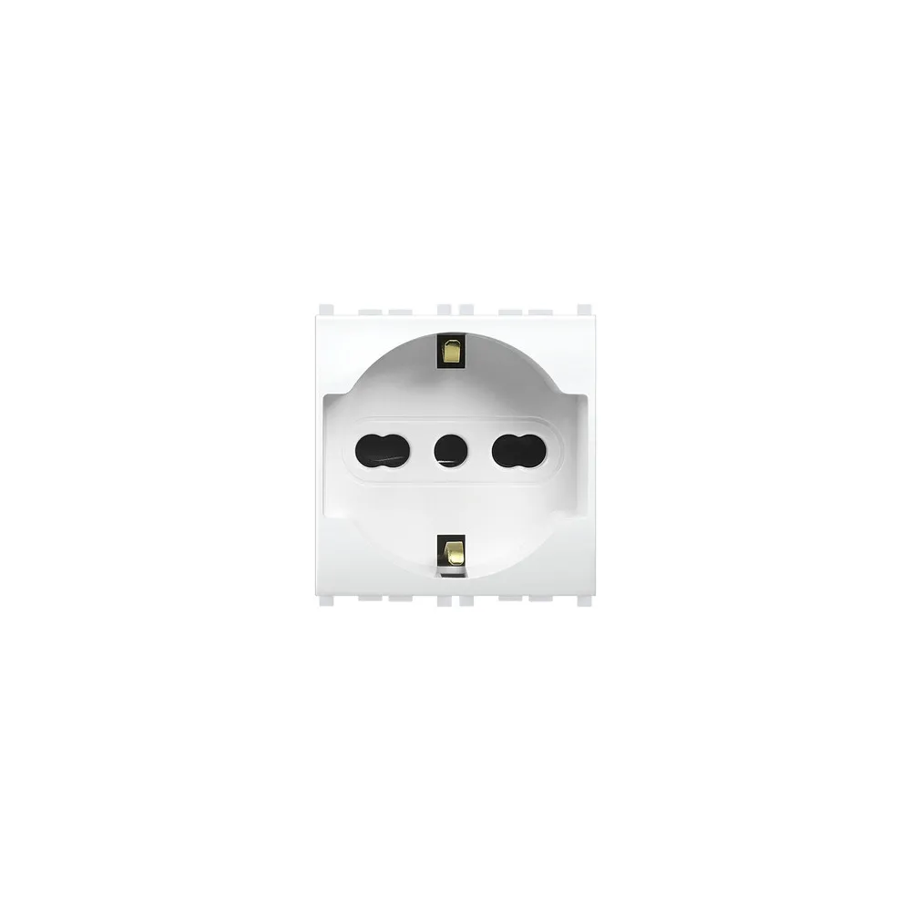 MIVIDA MV6050 PRESA SCHUKO BIPASSO 2P+T (6