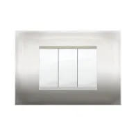 PLACCA MIVIDA PLANA ACCIAIO SATINATO 3P (10