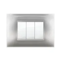 PLACCA MIVIDA PLANA ALLUMINIO CHIARO 3P (10