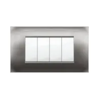 PLACCA MIVIDA PLANA ALLUMINIO NOTTE 4P