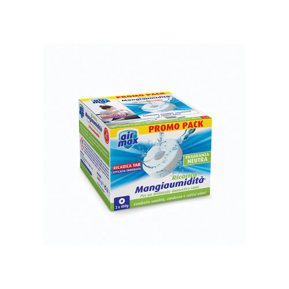 AIRMAX ASSORBIUMIDITA RICARICA TAB NEUT 450G 2PZ (12 AIRMAX ASSORBIUMIDITA RICARICA TAB NEUT 450G 2PZ (12