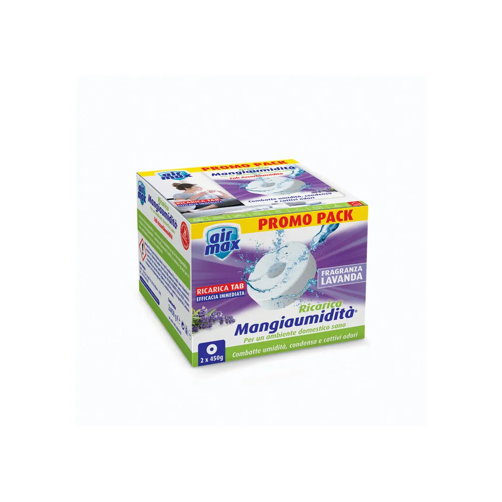 AIRMAX ASSORBIUMIDITA RICARICA TAB LAVAN 450G 2PZ (12 AIRMAX ASSORBIUMIDITA RICARICA TAB LAVAN 450G 2PZ (12