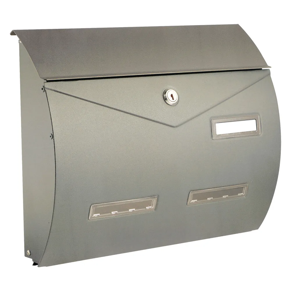 CASSETTA POSTALE PORTA RIVISTA 'BUSTA' metallizzato argento CASSETTA POSTALE PORTA RIVISTA 'BUSTA' metallizzato argento