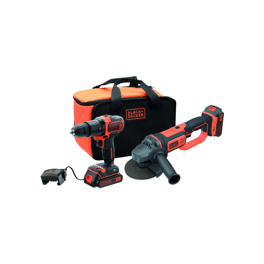 B+D KIT TRAPANO AVV + SMERIGL. BCK24D2S-QW 18V