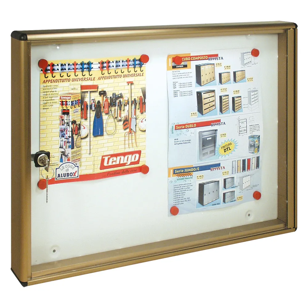 BACHECA PORTA AVVISI 2 FOGLI cm 55 x 5 x 40 - bronzo BACHECA PORTA AVVISI 2 FOGLI cm 55 x 5 x 40 - bronzo