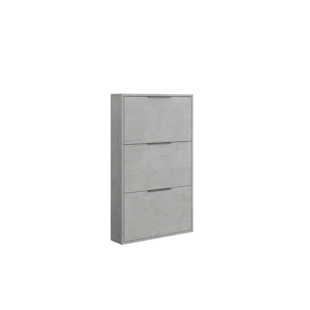 SCARPIERA 3 RIBALTE SLIM CM. 65X15X105 H CEMENTO