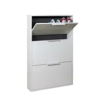 SCARPIERA 3 RIBALTE SLIM CM. 65X15X105 H BIANCO