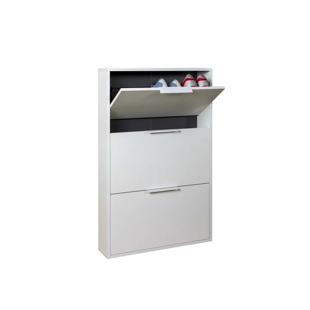 SCARPIERA 3 RIBALTE SLIM CM. 65X15X105 H BIANCO