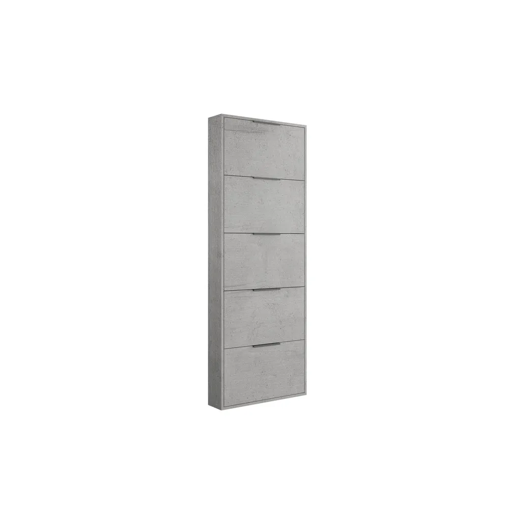 SCARPIERA 5 RIBALTE SLIM CM. 65X15X174 H CEMENTO