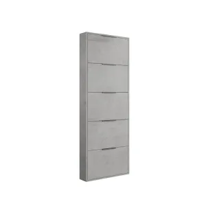 SCARPIERA 5 RIBALTE SLIM CM. 65X15X174 H CEMENTO