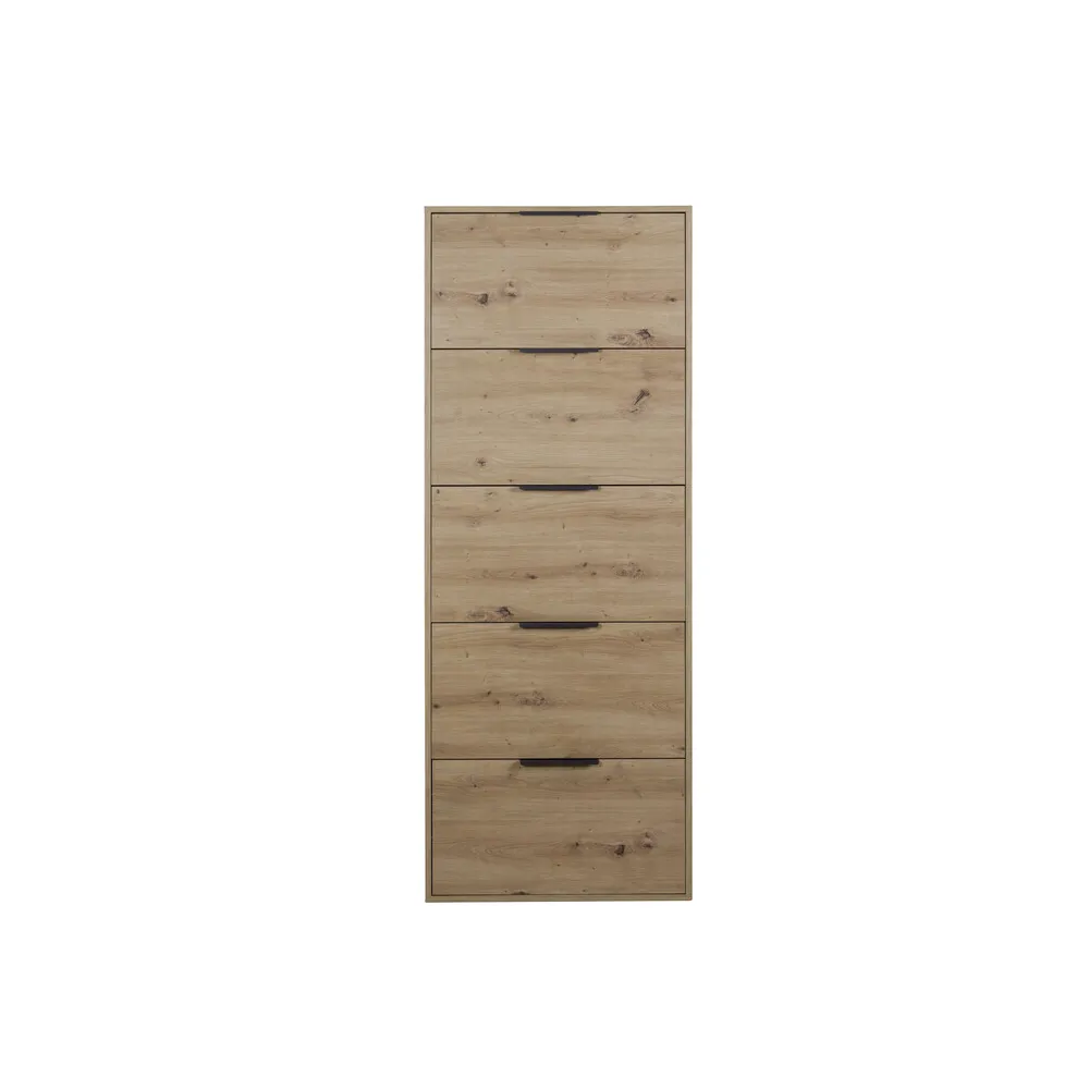 SCARPIERA 5 RIBALTE SLIM CM. 65X15X174 H ROVERE A.